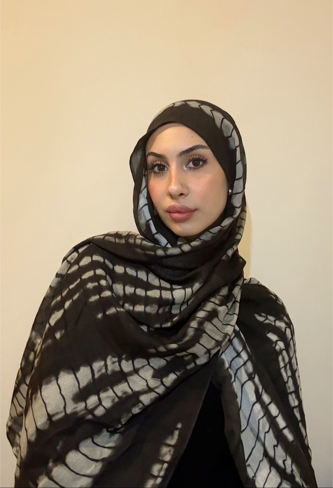 Midnight Serpent Printed Modal Hijab