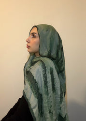 Cucumber Printed Modal Hijab