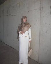 Neutral Quartz Printed Modal Hijab