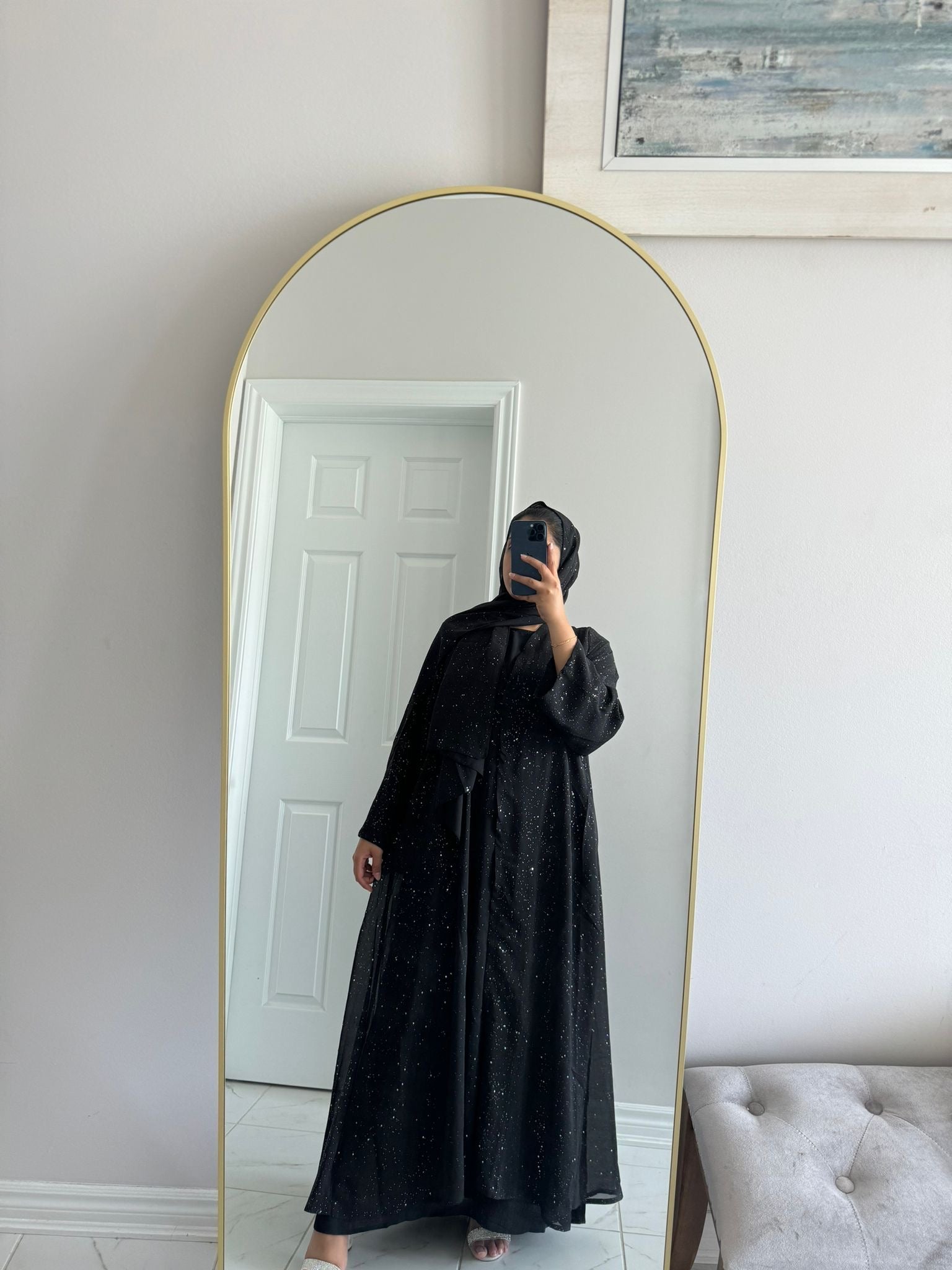 Starry Night Abaya 3 Piece Set