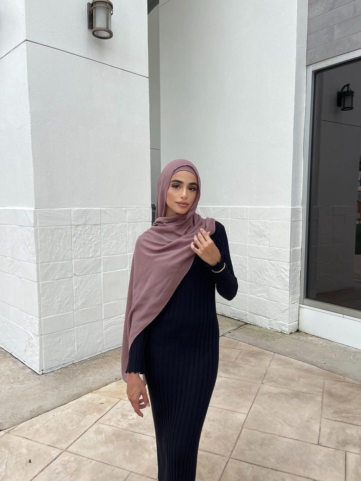 Mauve Modal Hijab Set