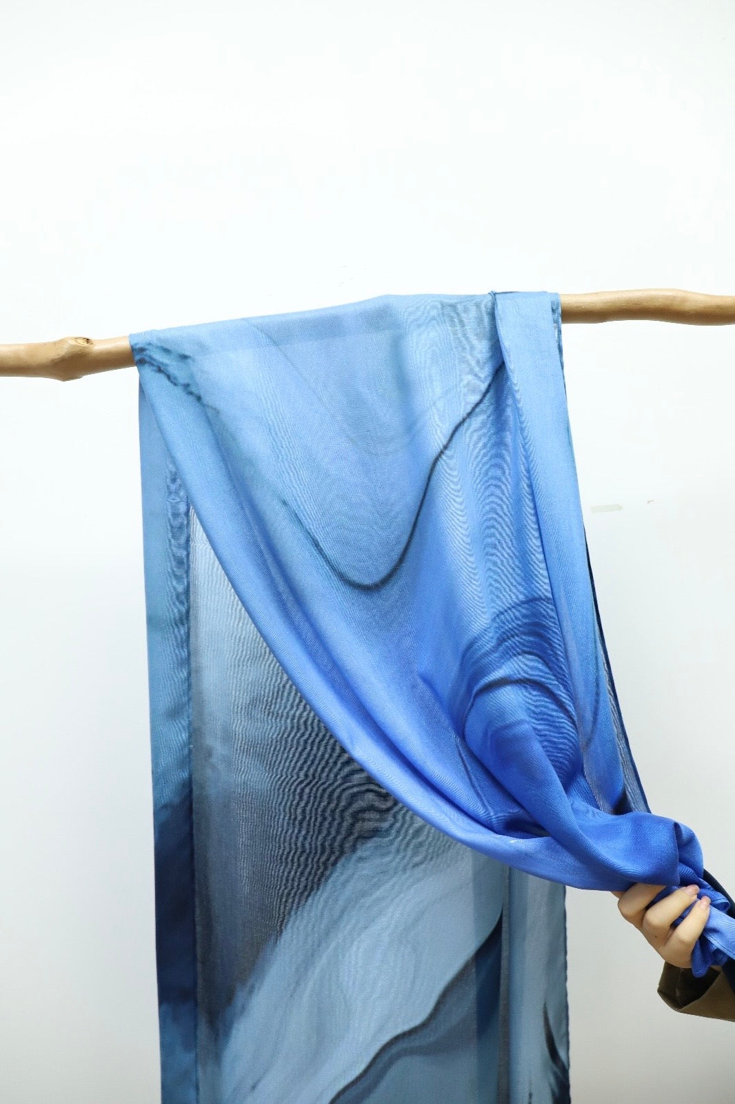 Aqua Printed Modal Hijab