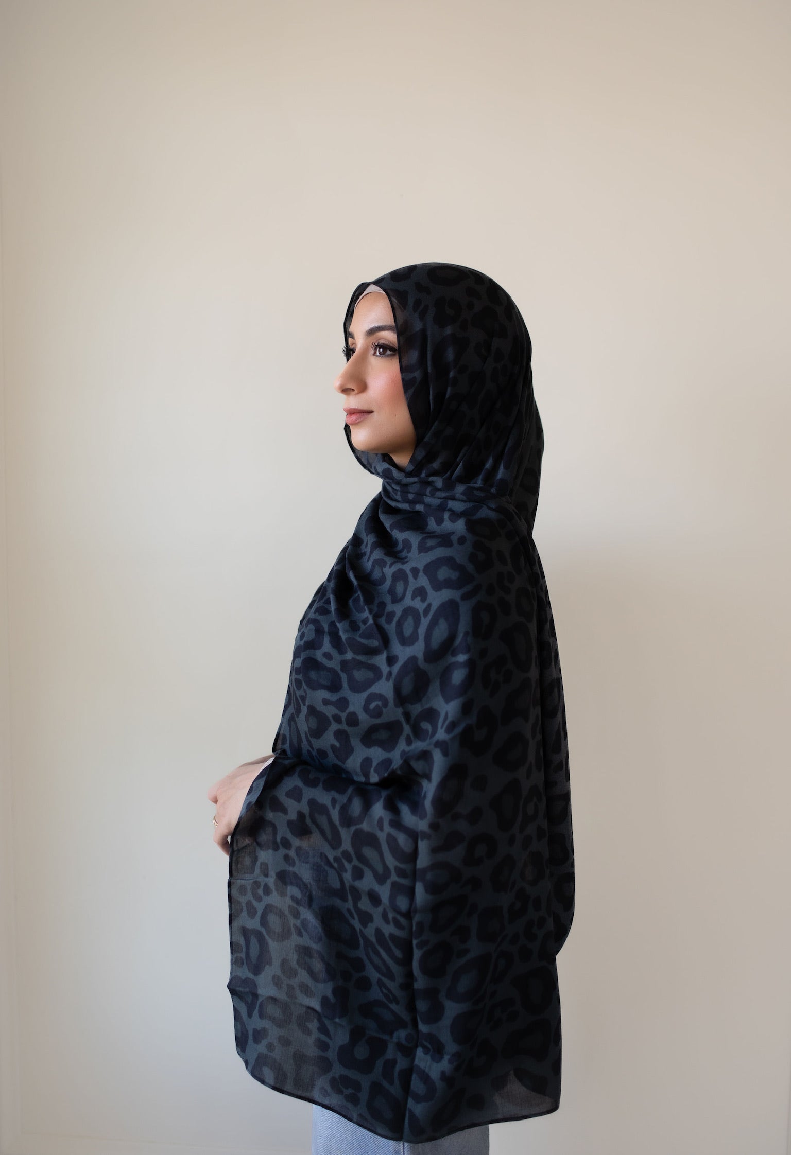 Ice Leopard Printed Modal Hijab