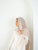 Cream polka dot