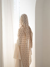 Cream polka dot
